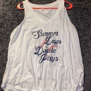 “Summer days, double plays” tank